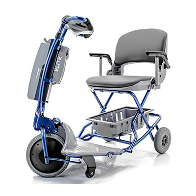 easy travel elite folding lightweight travel electric mobility scooter