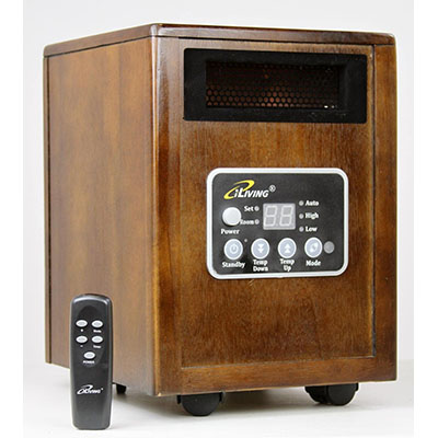 new iliving infrared portable space heater with dual heating system